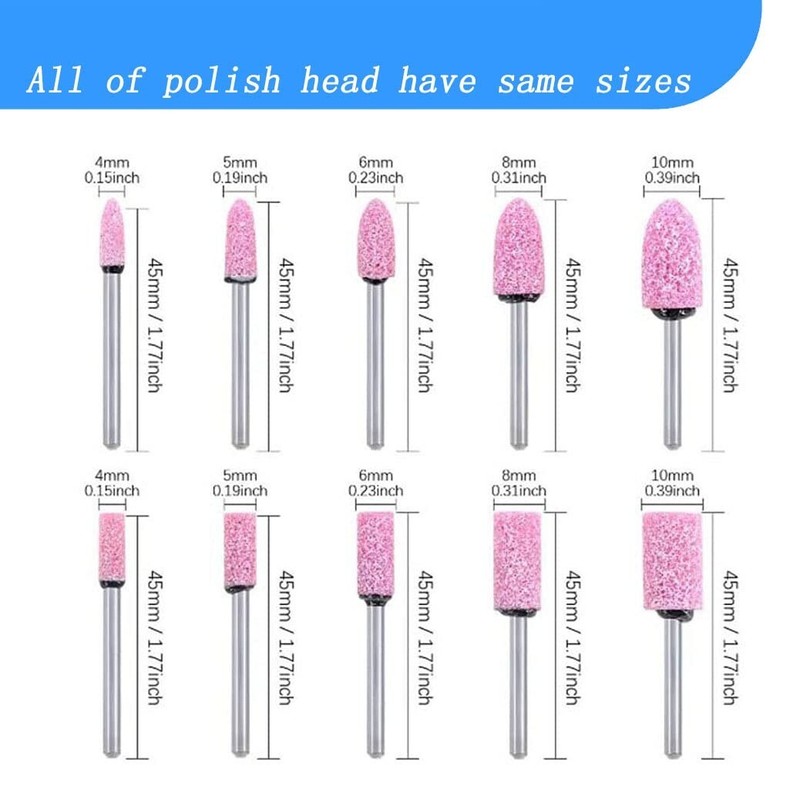 Diamond Buffing Polishing Grinding Bit Set 100 Pcs Accessory Dremel Rotary Tool gallery