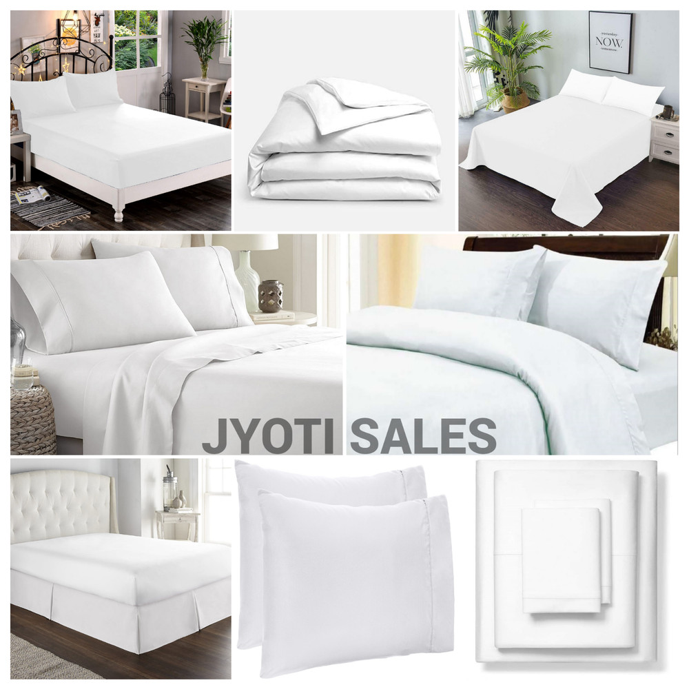 Select Bedding Set 1000 Thread Count 100% Egyptian Cotton White Solid