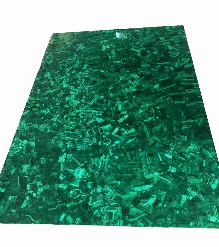 3'x2' Green Marble Dining Coffee Room Home Decor Inlay Malachite Mosaic V1 gallery