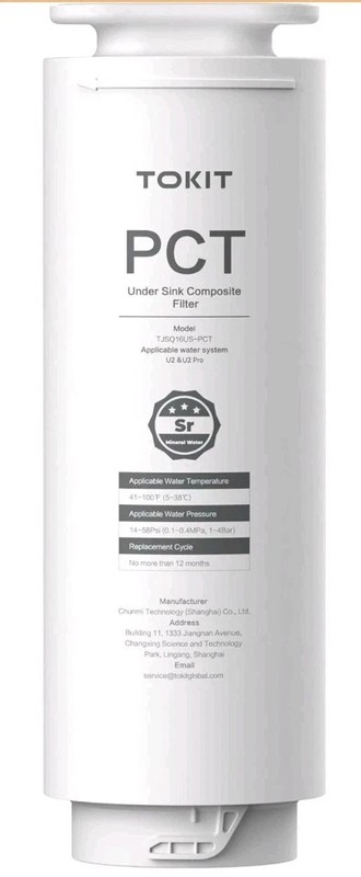 TOKIT PCT Replacement Filter for U2&U2 Pro, NSF/ANSI 58 Certified, Open box gallery