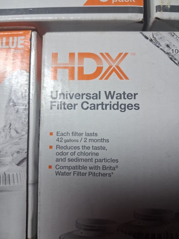 HDX Brita Pitcher Universal Replacment Water Filter Cartridges Lot Of 5, 8-Packs gallery