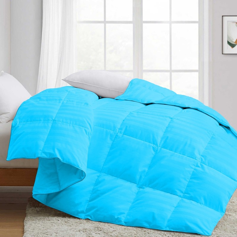 Aqua Blue Stripes Down Alternative Comforter OR Sets 1000 TC Egyptian Cotton gallery