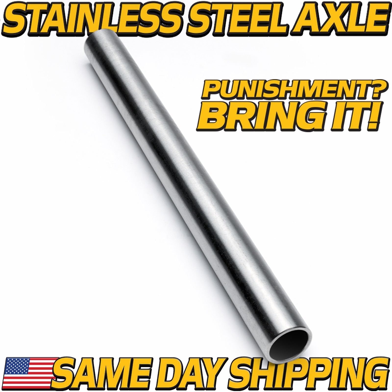 Stainless Steel Axle Upgrade for BadBoy ZT-Avenger 2020-2025 Front Wheel Sleeve gallery