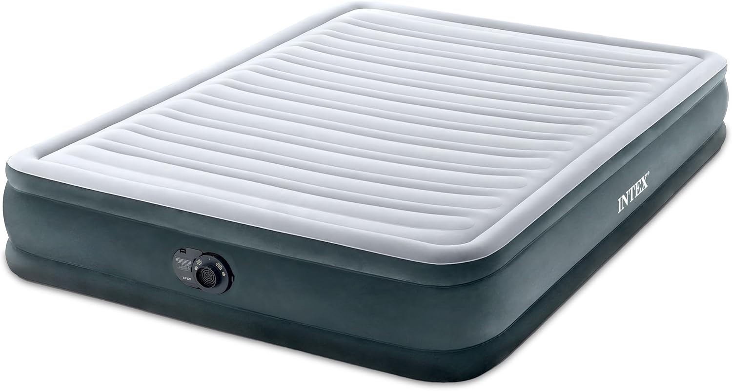 Intex Mid-Rise Air Mattress Bed with Built-In Pump, Dura-Beam Deluxe Comfort Plu gallery