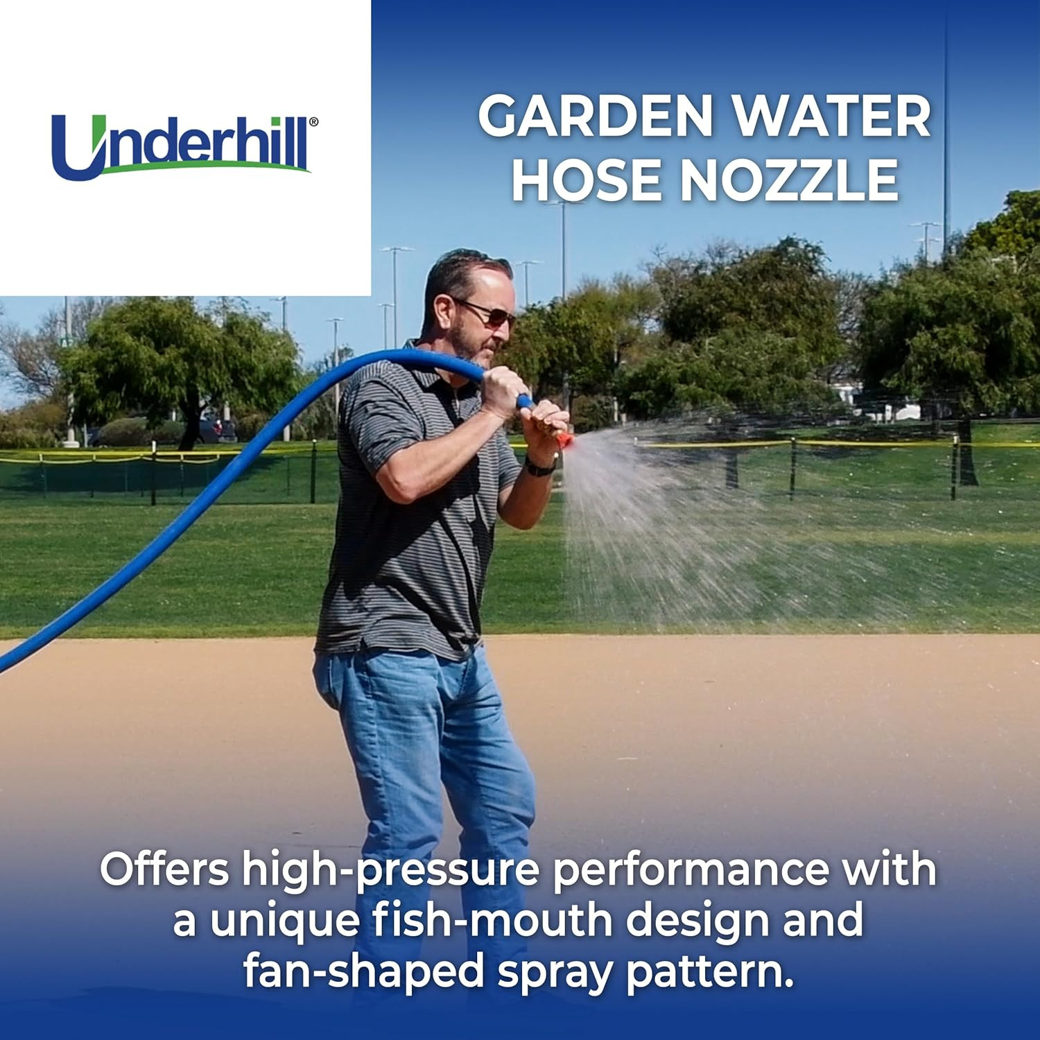 Precision Cyclone Garden Water Hose Nozzle with High Flow Control Valve, 50+ GPM gallery