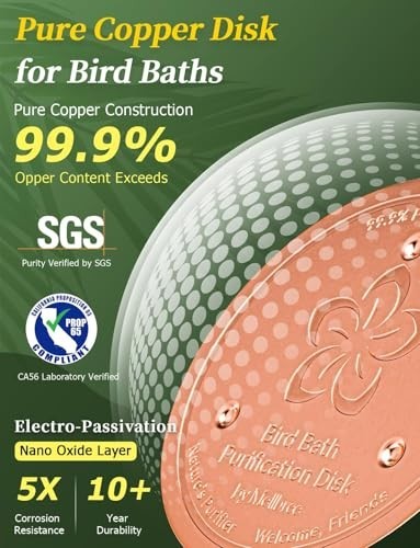 4-Pack Copper Bird Bath Cleaning Disks, 0.6mm Reinforced, Pure Copper, All-Seaso gallery