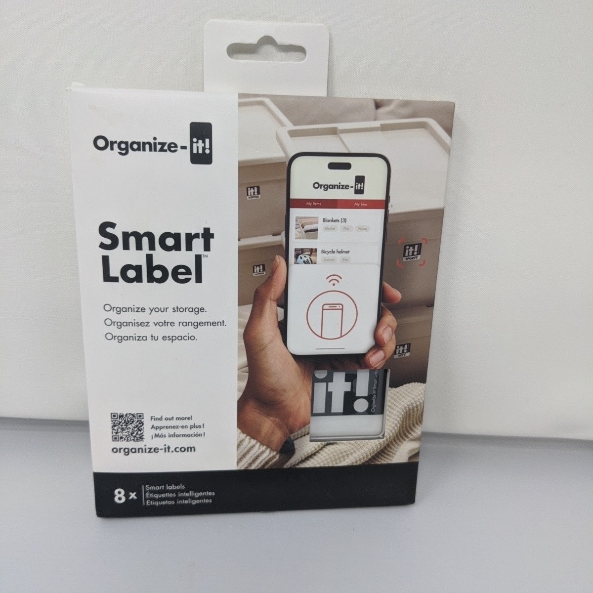 Organize-It Smart Label Utility Storage 8-Pack Free app Included (Apple&Android) gallery