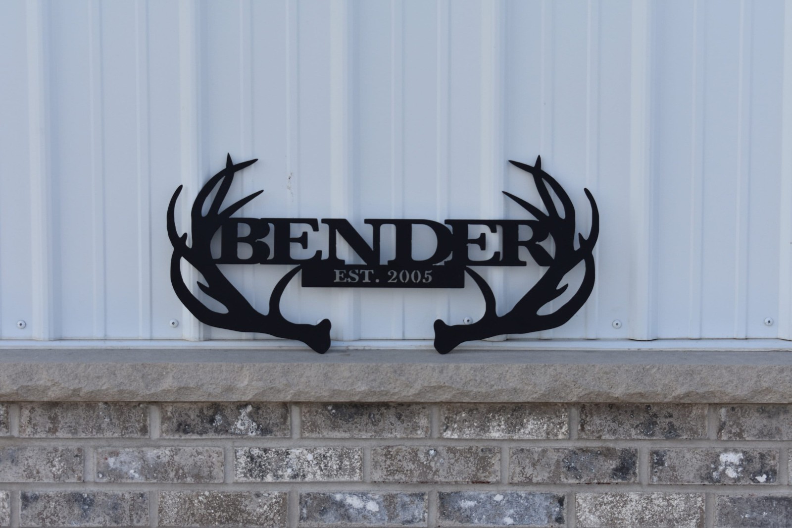 Customizable Deer Antler Family Monogram Sign | Metal Artwork gallery