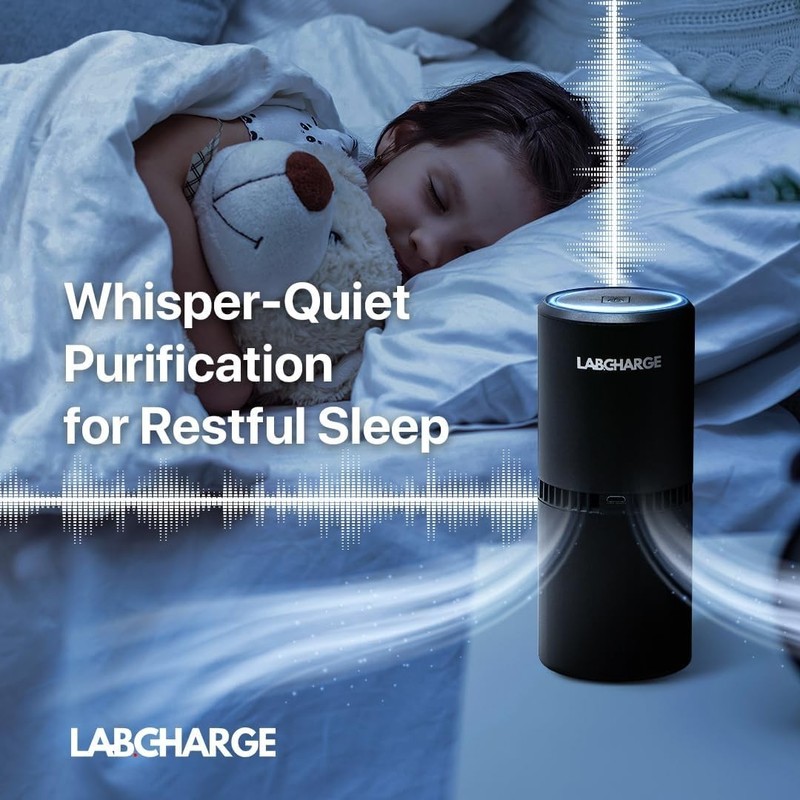 Small Ionic Air Purifier for Home & Bedroom – Silent HEPA Filter – Covers 250... gallery