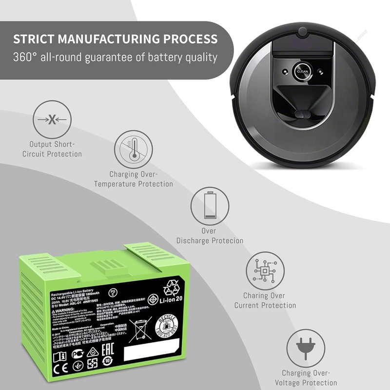 ABL D1 Battery for iRobot Roomba e e5 e6 e5150 e5152 e6198 and i Series i3 3150 gallery
