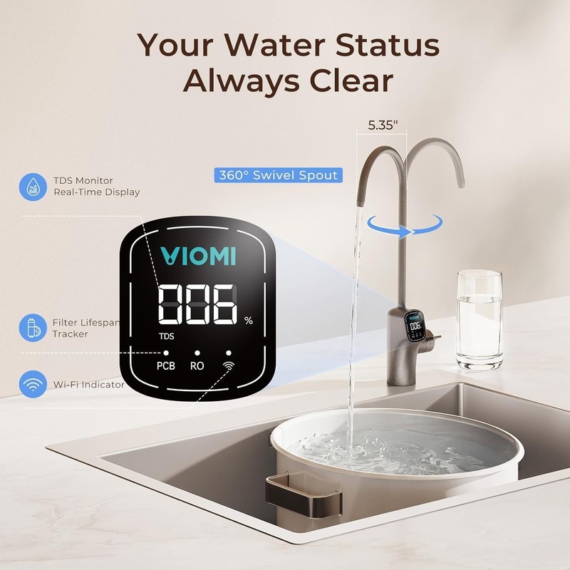 V6 PRO 9-stage Reverse Osmosis System, 600 GPD RO Tankless Water Filter System gallery