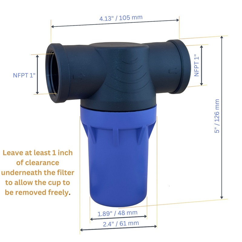 QUTO Blue Cup Inline Strainer frame reinforced spare filter elements gallery
