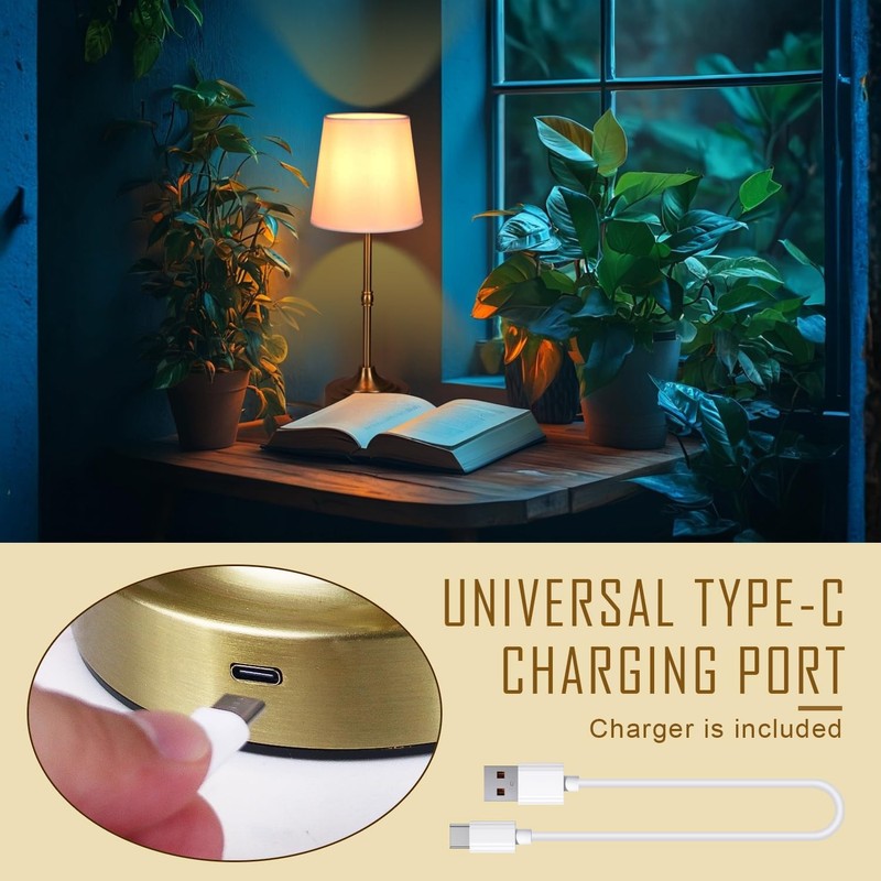 Rechargeable Battery Powered Table Lamp, Wireless Lamps, Cordless Touch Lamps. gallery