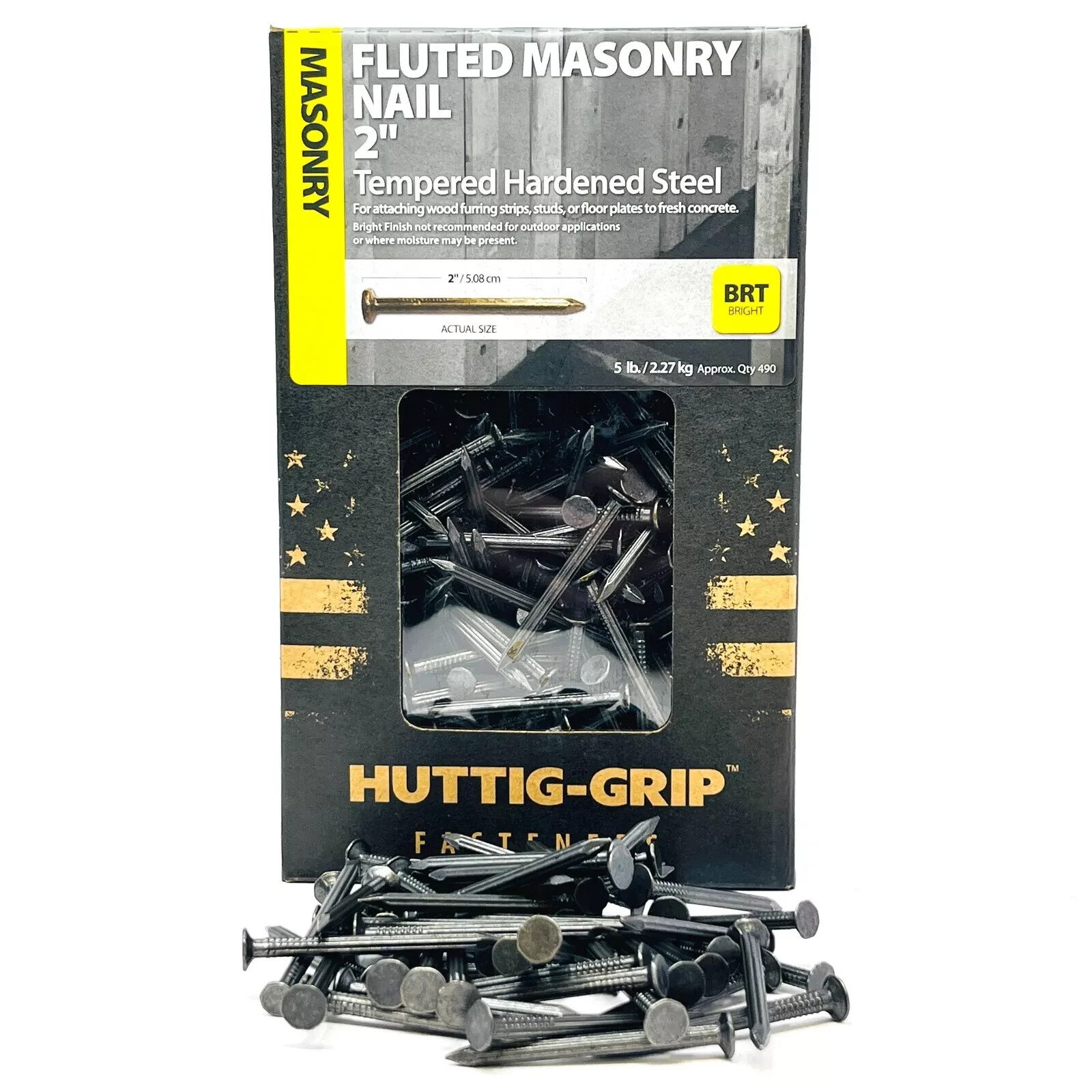 Huttig Grip 6d Fluted Masonry Nail 2 in Wood to Concrete HGN2FM5 5 lb 490 Nails gallery
