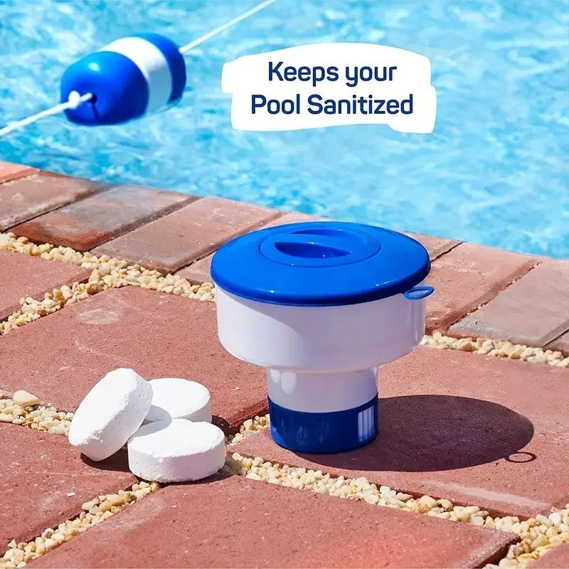 Heavy Duty 7" Pool Floating Chemical Dispenser Floater for 3" Chlorine Tablets gallery