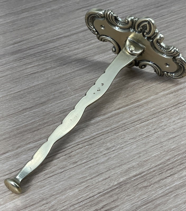Vintage Original Solid Brass Wall Mount Folding Arm Coat Hanger 9” Arm gallery
