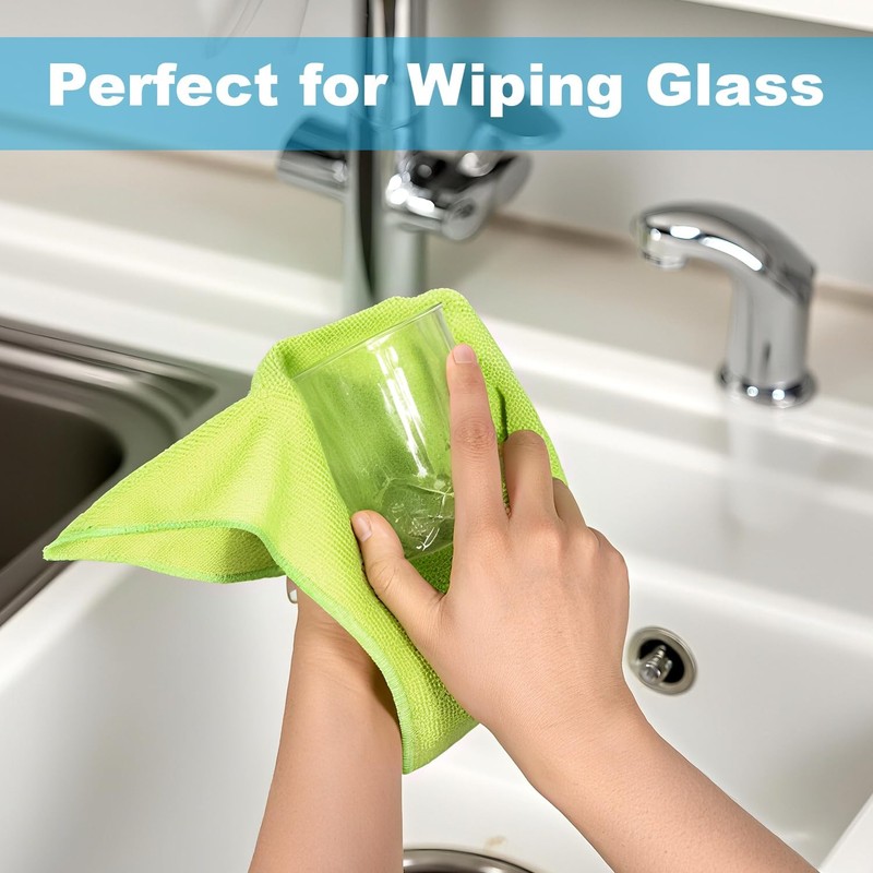 Microfiber Cleaning Cloths, 15 Pack Cleaning Rags, Wet and Dry Use Cleaning T... gallery