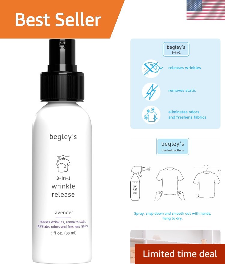 Cruelty-Free Lavender Wrinkle Remover Spray - Quick Fix (3 oz Travel Size) gallery