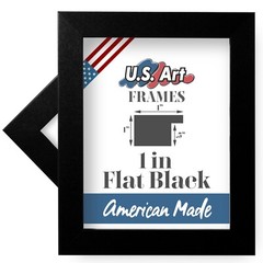 US Art Frames 1″ Flat Black MDF Wall Decor Picture Poster Frame, CS2