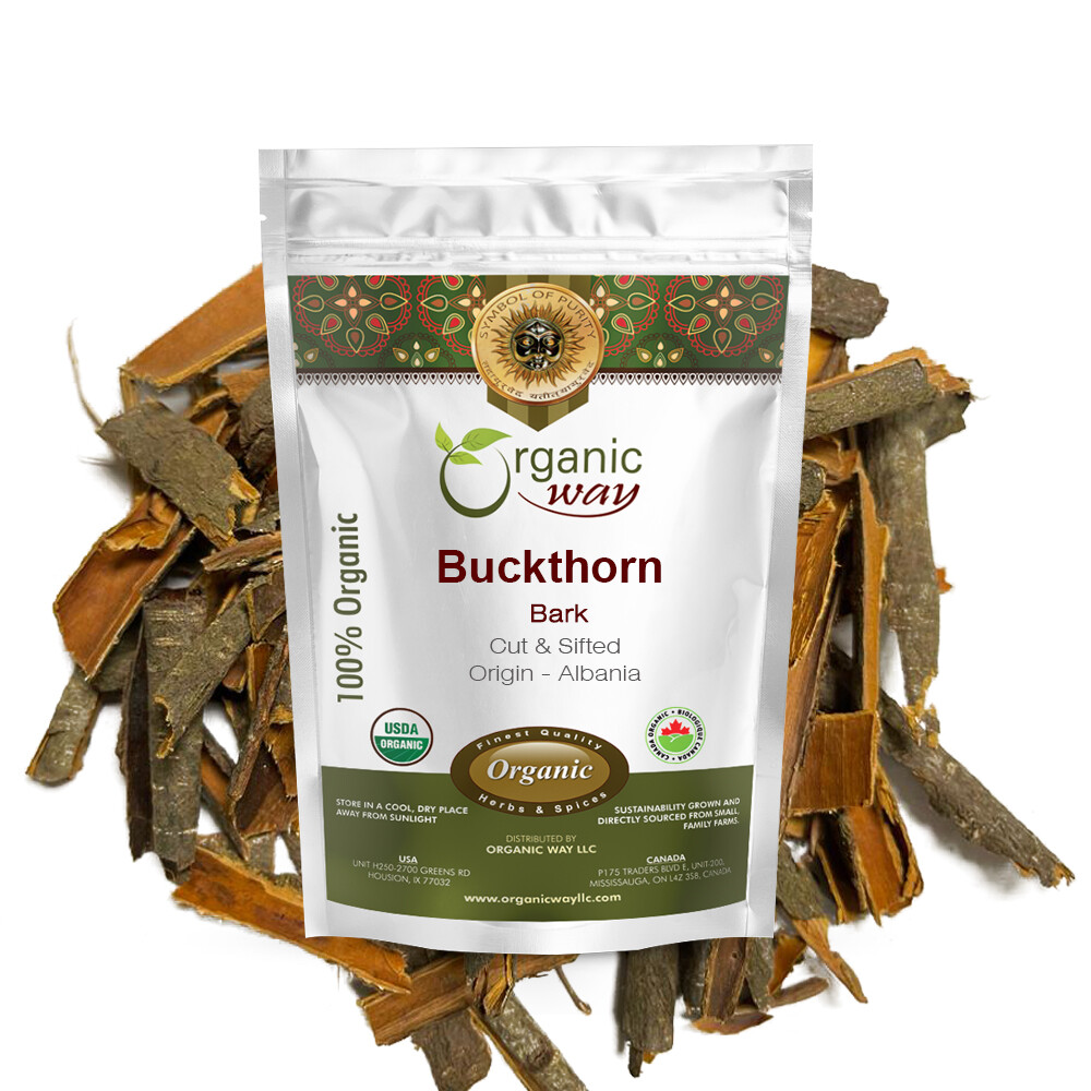 Organic Way Buckthorn Bark Cut & Sifted - Organic, Kosher & USDA Certified gallery