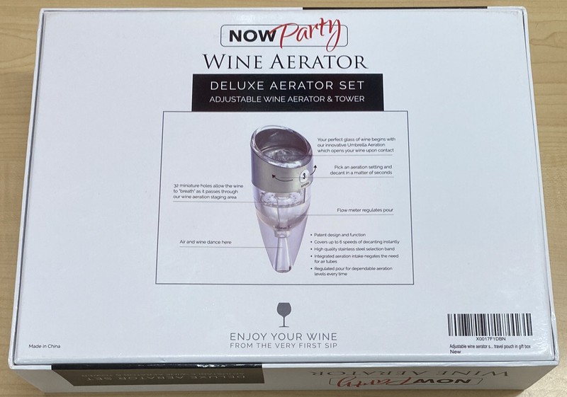 Adjustable 6 Speed Wine Aerator & Tower Deluxe Now Party gallery