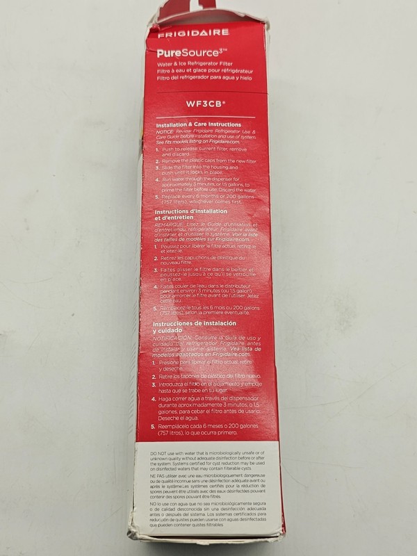 Frigdaire WF3CB PureSource 3 Refrigerator Water Filter Sealed gallery