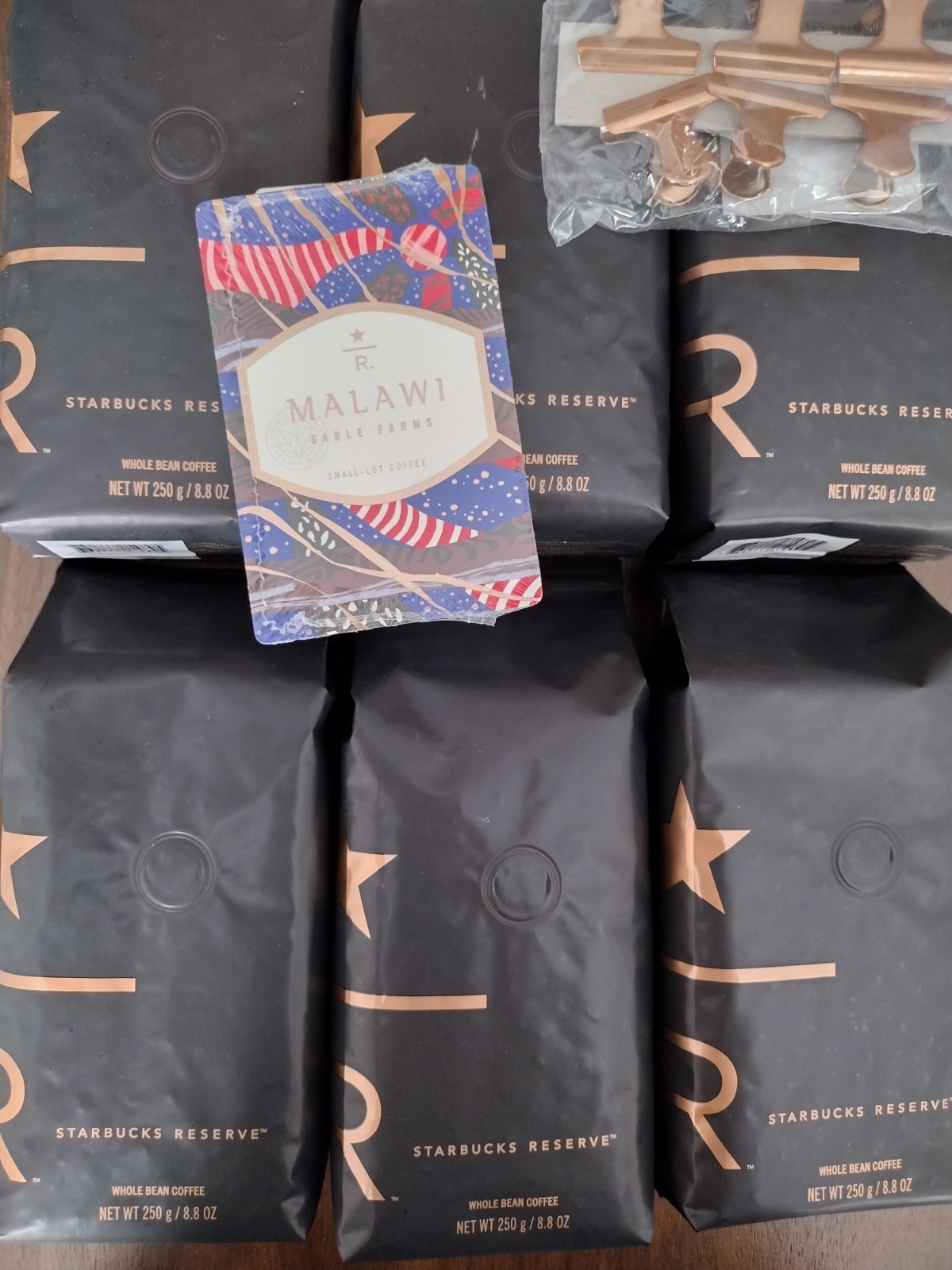 6x Starbucks Reserve MALAWI SABLE FARMS Whole Bean Coffee 8.8 oz/250g RARE gallery
