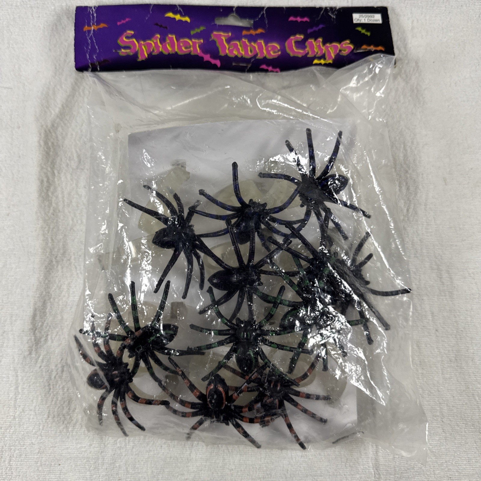 Vintage Halloween Spider Table Clips- UNOPENED Oriental Trading Branded! gallery