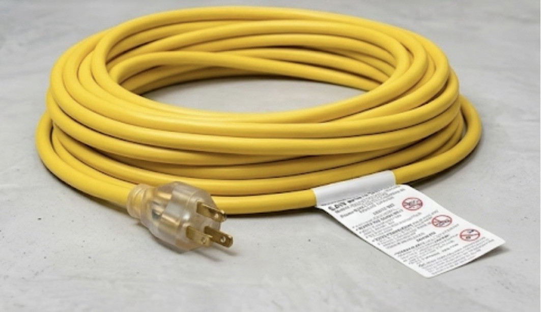 Yellow Extension Cord, 1 Outlet US Plug 120V (11-15A, 1501-2000W) In/Out gallery
