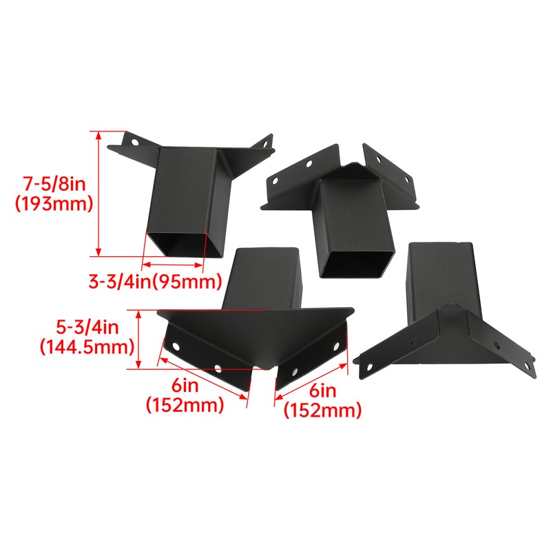 Powder coated 4PCS Compound Angle Heavy Duty Deer Elevator Brackets Tree Stand gallery
