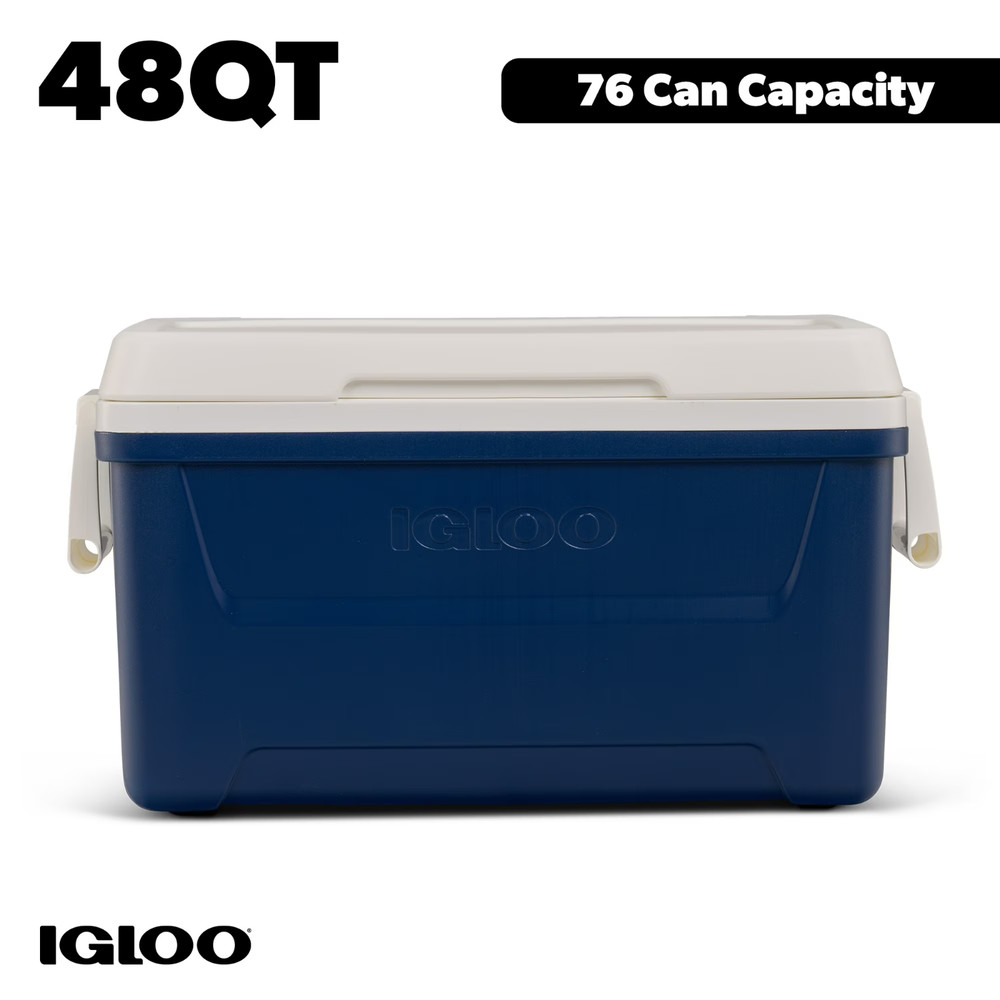 Igloo 48 Quart Laguna Hard Sided Ice Chest Cooler Portable Heavy Duty Camping