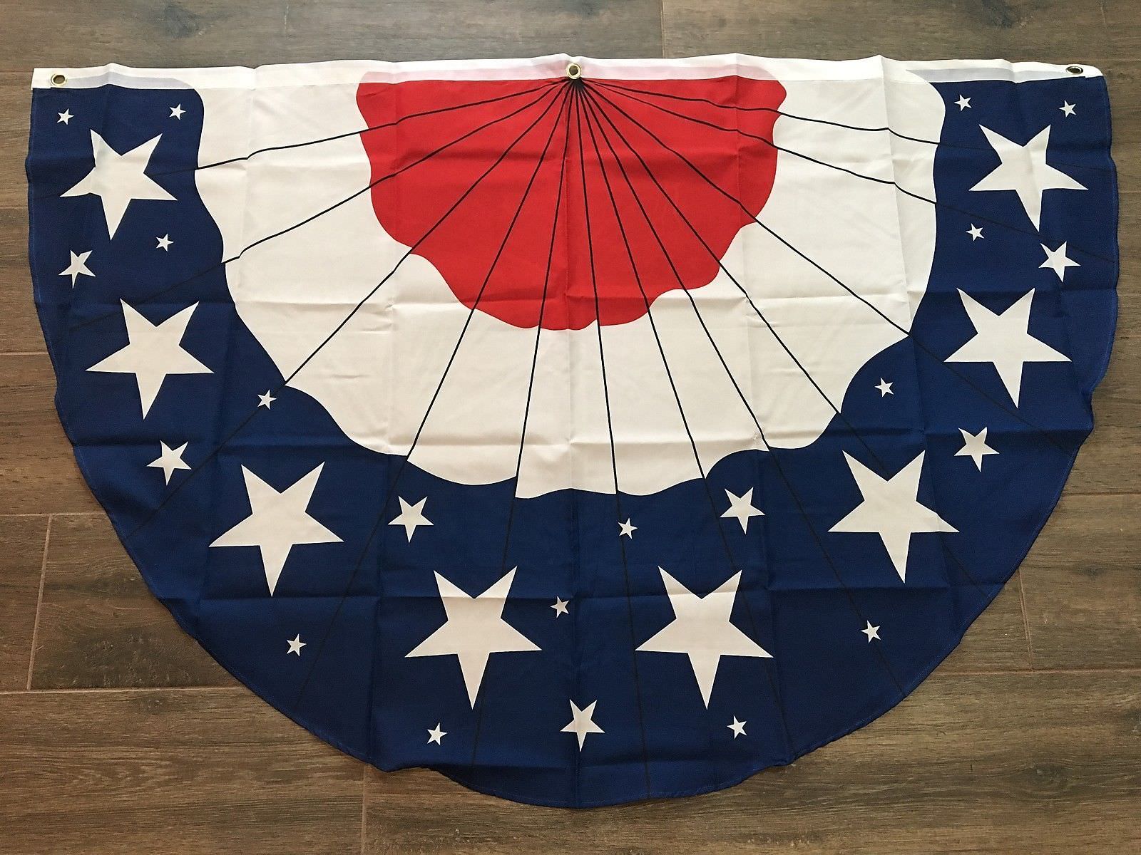 BUNTING STARS AND STRIPES FLAG RED WHITE BLUE INDOOR OUTDOOR BANNER 3'X5' USA gallery