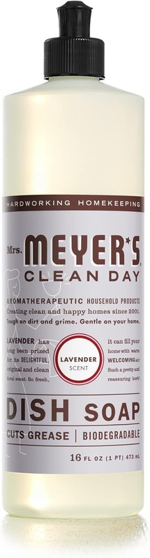MRS. MEYER'S CLEAN DAY Liquid Dish Soap, Cruelty Free Formula, Lavender Scent... gallery