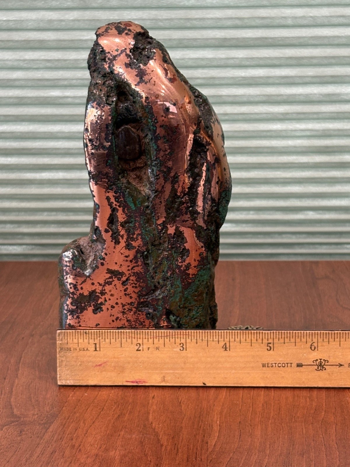 Rare 11 lb 3oz Large Michigan Native Float Copper Specimen - Polished Face Decor gallery