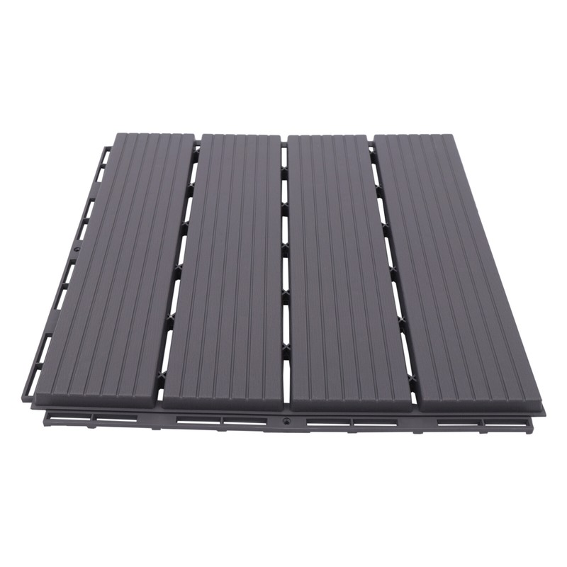 Plastic Composite Patio Deck Tiles 12”x12” Interlocking Decking Tiles gallery
