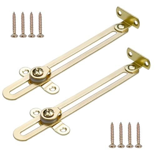 6.7 Inch Holding Hinge for Downwards Lid 2Pcs Gold, Folding Lid Support Hinge gallery