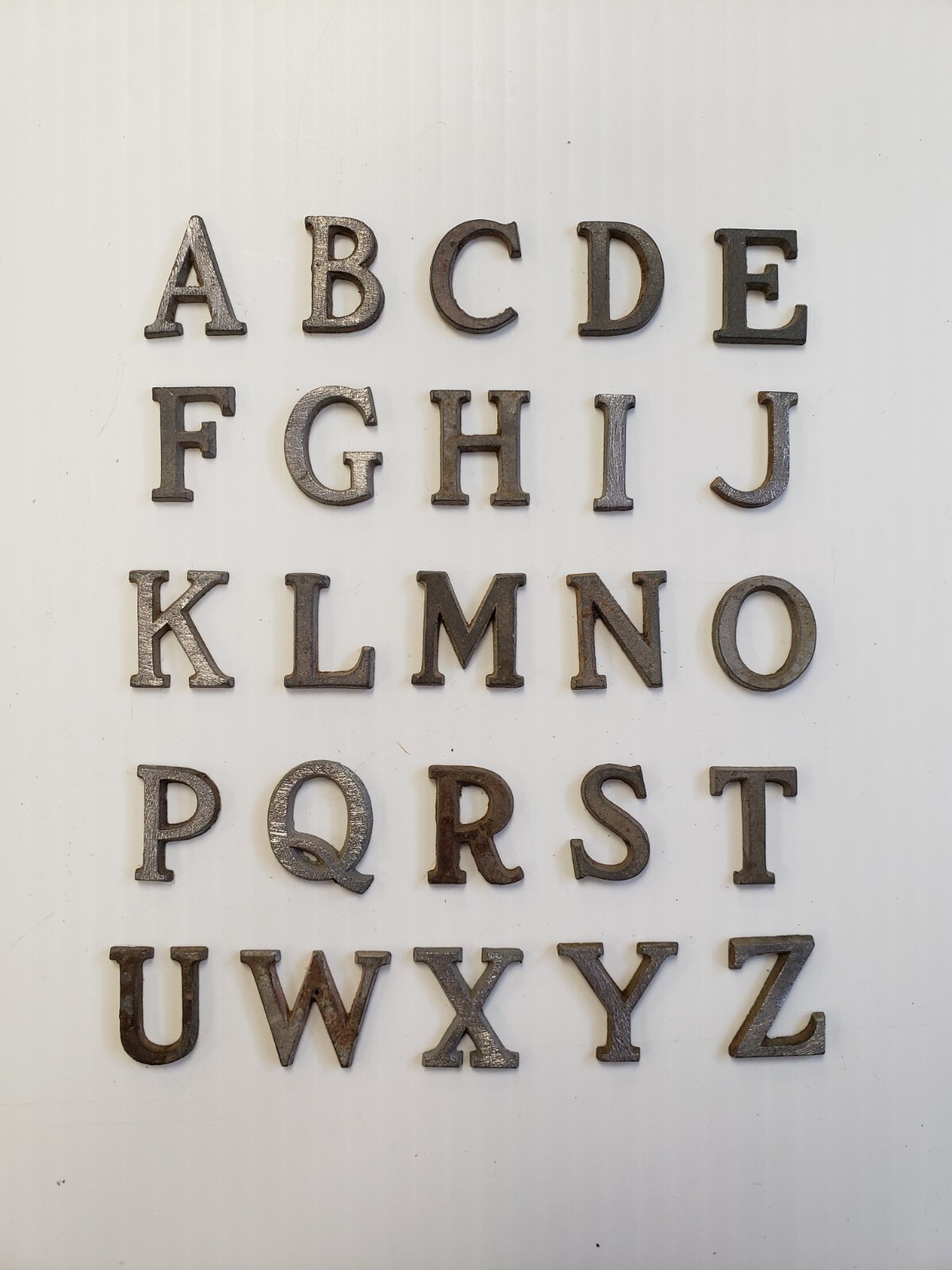 Metal Letters and Numbers 3/4 inch long Roman Font price per letter* gallery