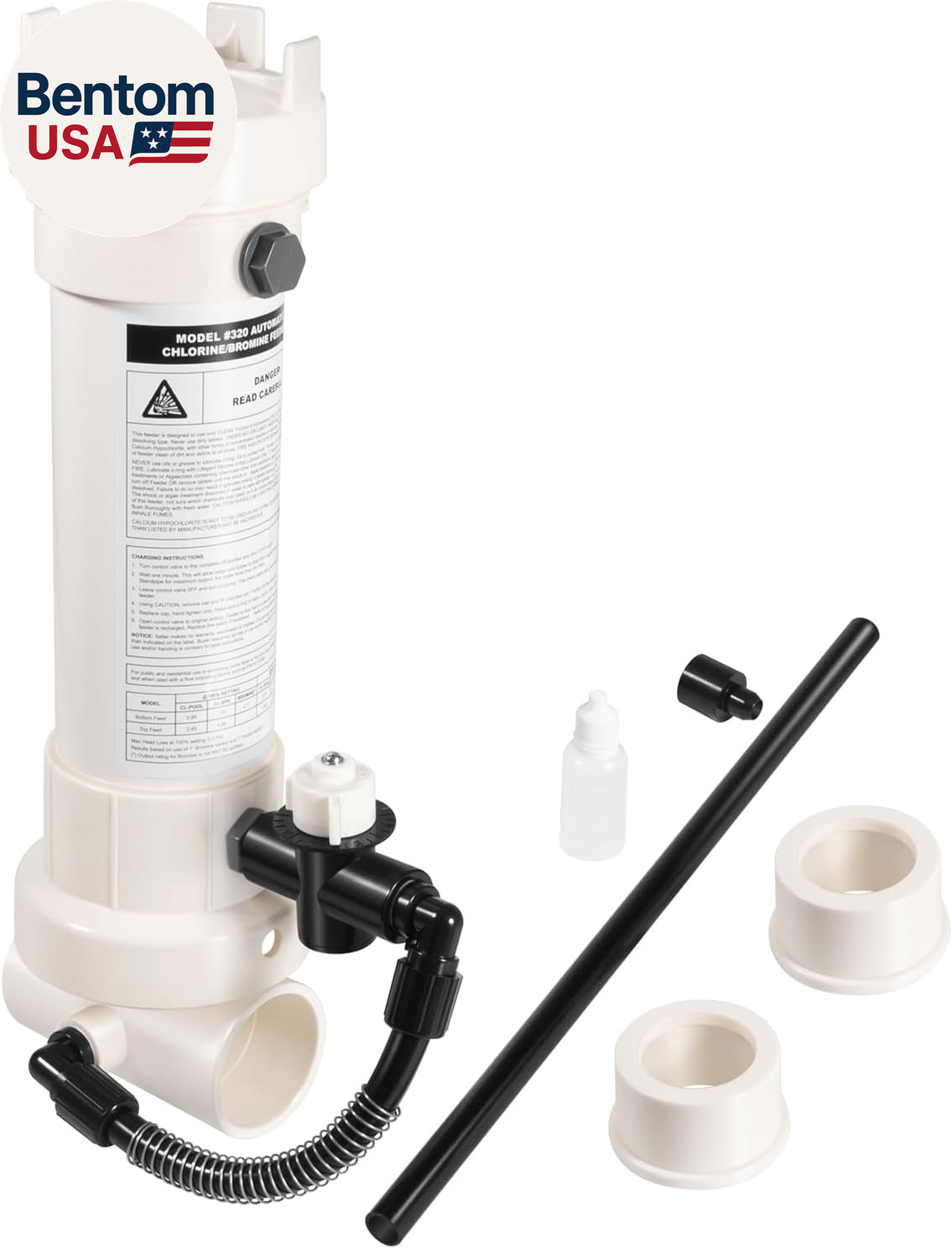 Pool Chlorinator, 320 Automatic In-Line Chlorine/Bromine Feeder Compatible with gallery