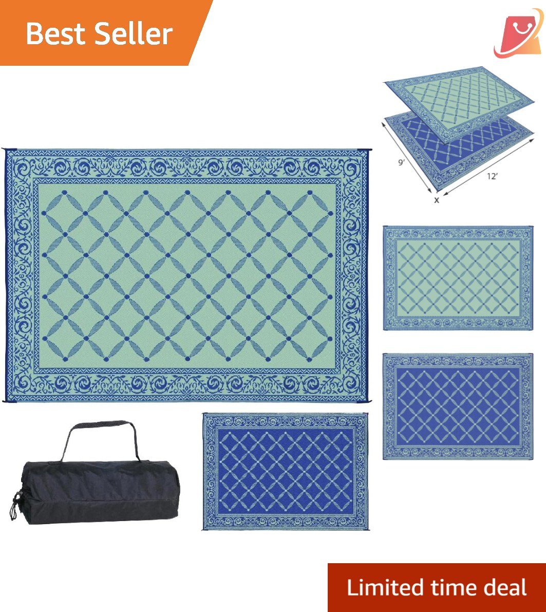Outdoor Reversible Mat 9x12ft Plastic Straw Rug Large Patio Beach Camping gallery