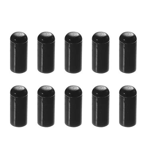 10 Pcs 5mm 0.2" Silicone Hose Cap Intake Vacuum Hose Tube End 5mm / 0.2" Black gallery