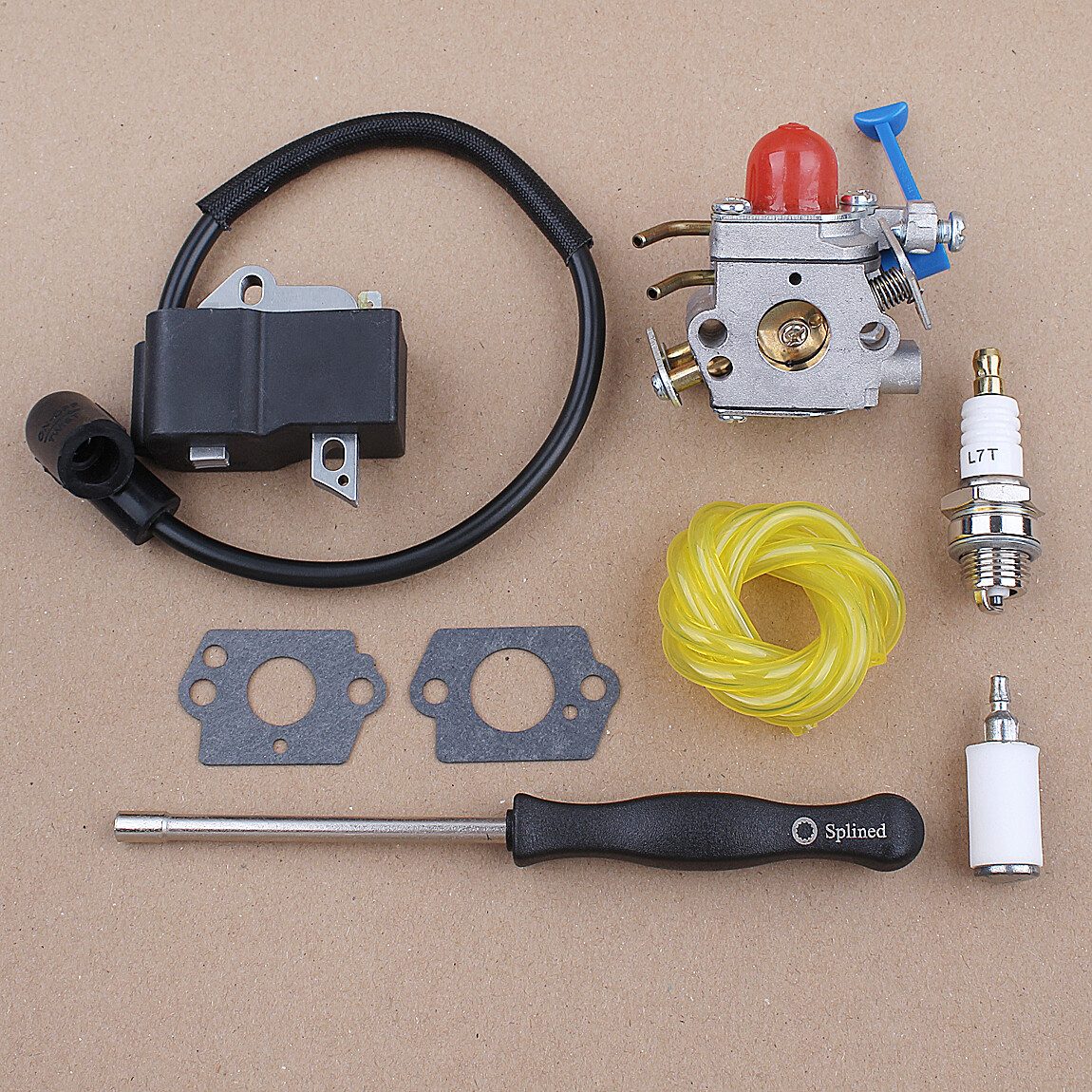 Ignition Coil Carburetor Kit For Husqvarna 124L 125L 125LD 128CD 128LD 128LDX gallery