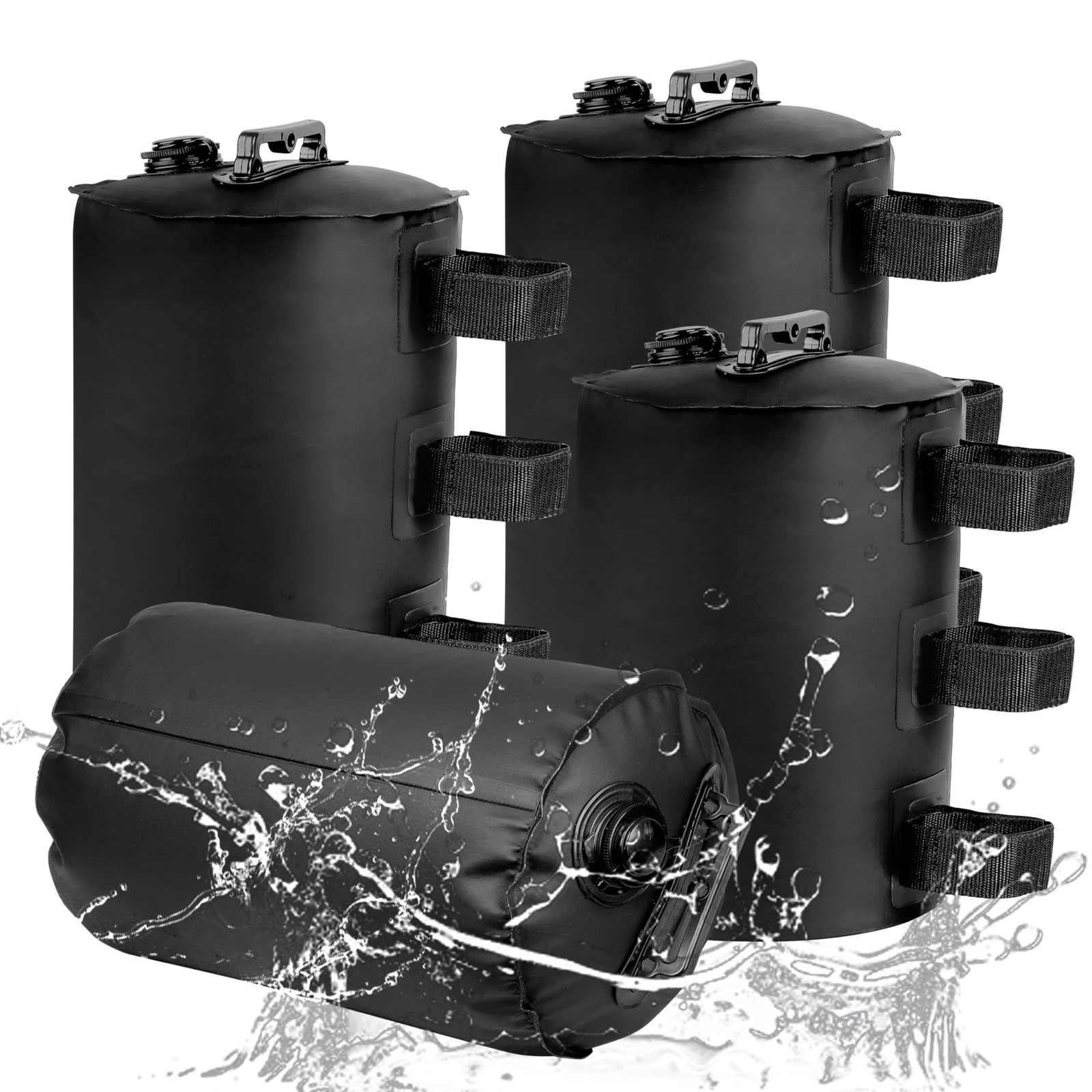 FRUITEAM Canopy Water Weight Bag, 220 LBS Tent Weights Set 25L, Black gallery