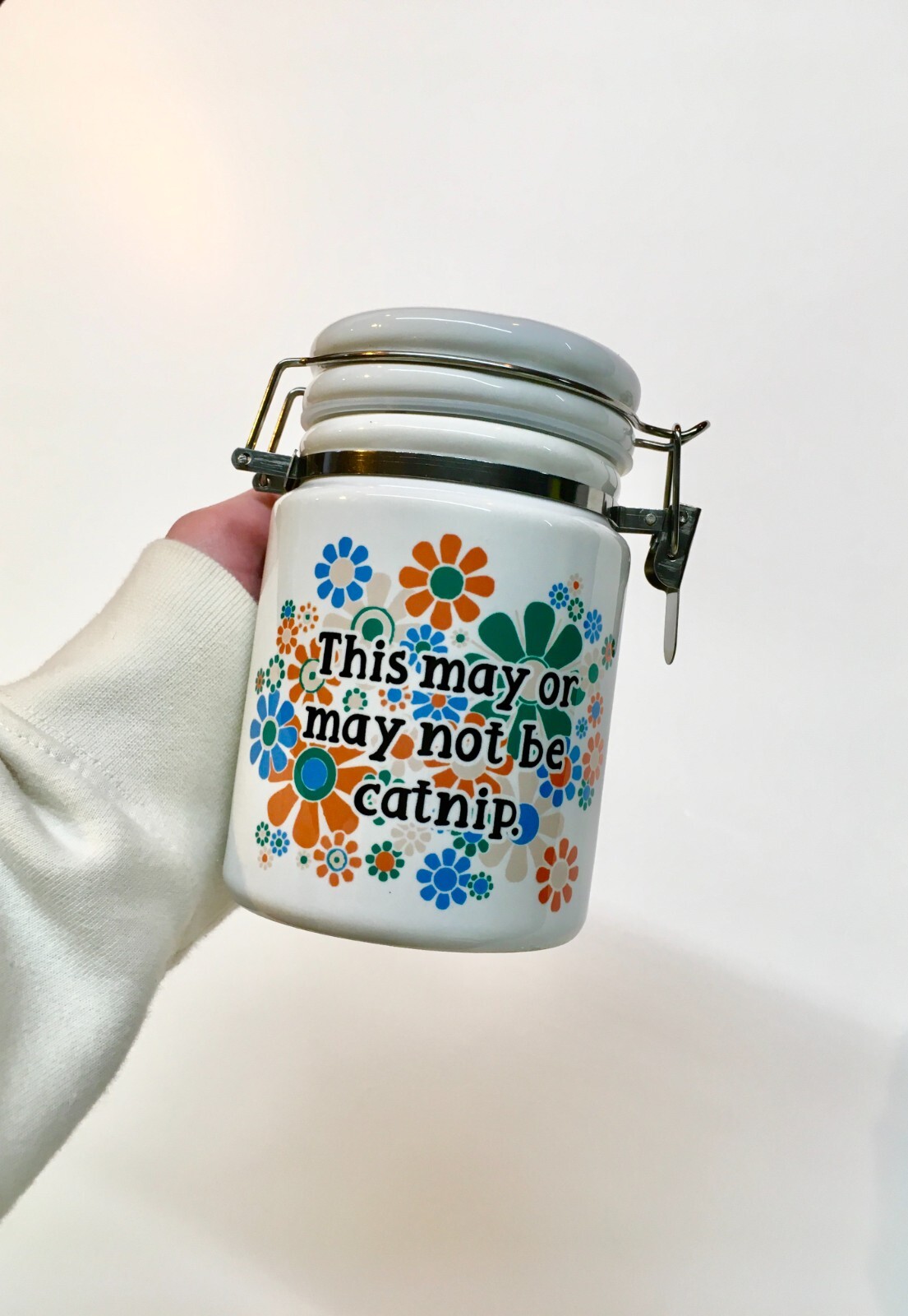 This May or May Not be Catnip Jar/14oz White Sublimation/Flower Power gallery