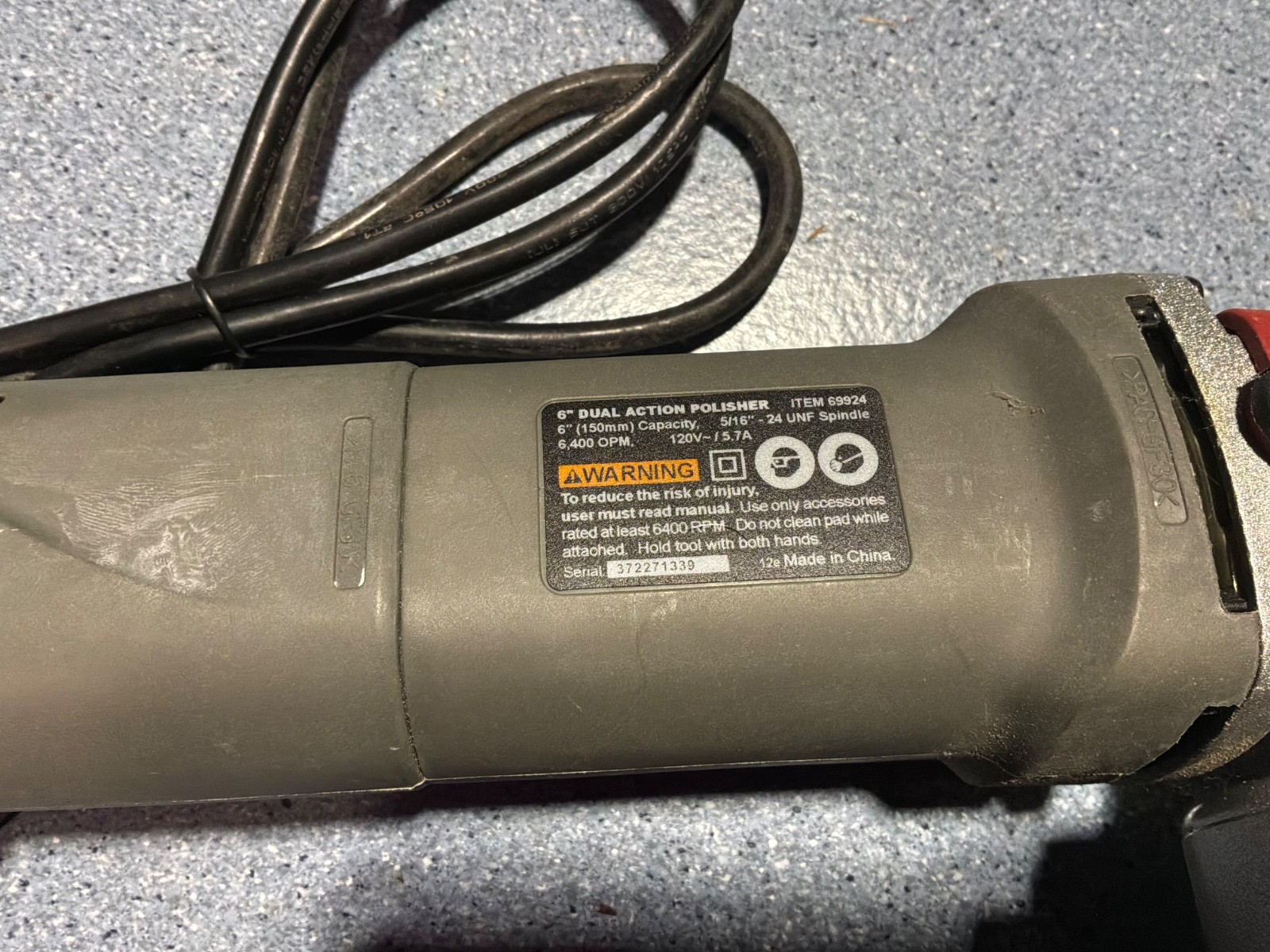 Chicago Electric 6" Dual Action Buffer Polisher gallery
