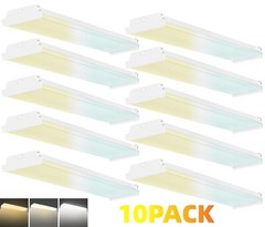 Dimmable 4FT LED Wraparound Light,3 Color Temperature 3500K/4000K/5000K CCT 10PC