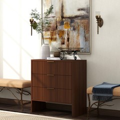 Modern Wavy Pattern Drawer Cabinet For Bedroom Storage HBUC