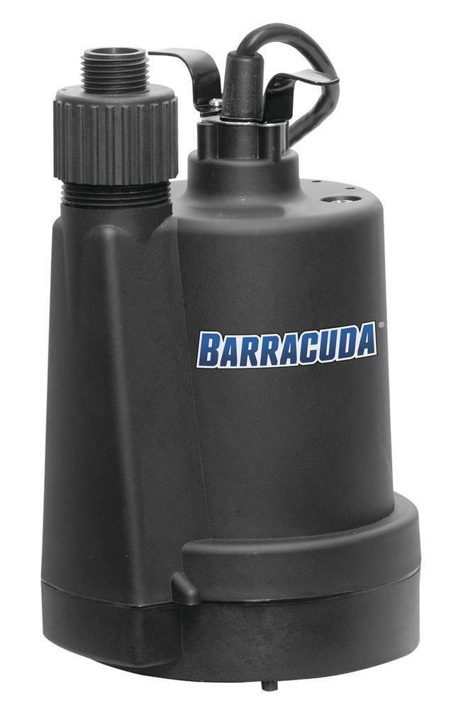 Barracuda 1/4 HP Thermoplastic Submersible Utility Pump 1500 GPH Max Flow Rate gallery