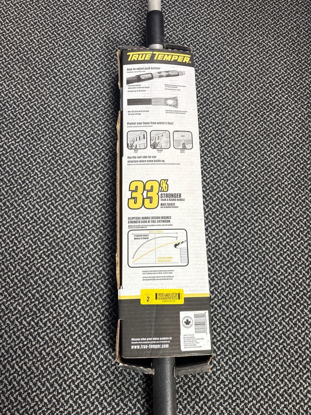 True Temper 17 ft. Telescoping Roof Rake with 24 in. Head gallery
