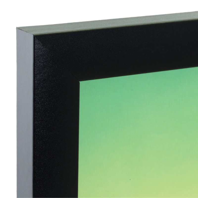 Craig Frames Contemporary 1", Modern Black Picture Frame With Single White Mat gallery