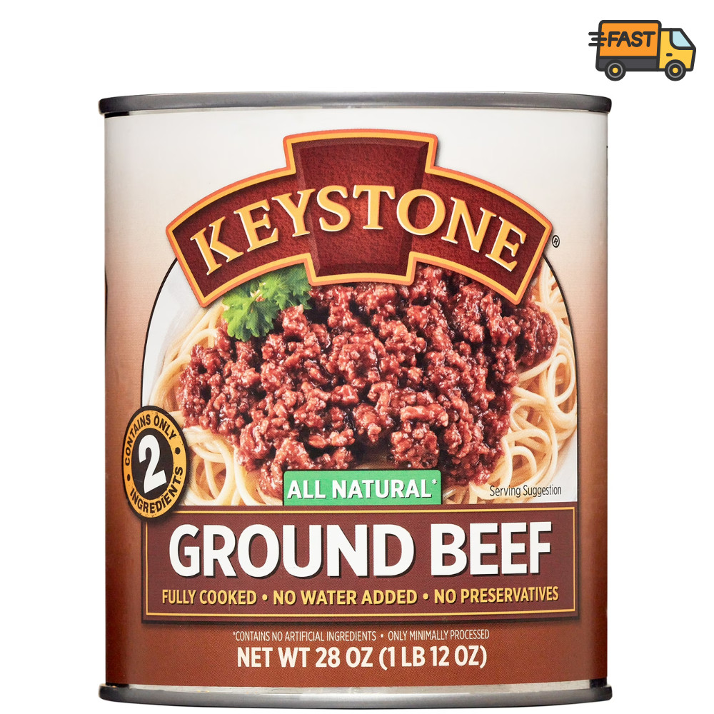 Keystone All Natural Ground Beef 28 oz Canned Meat Ready to Eat Free Shipping gallery